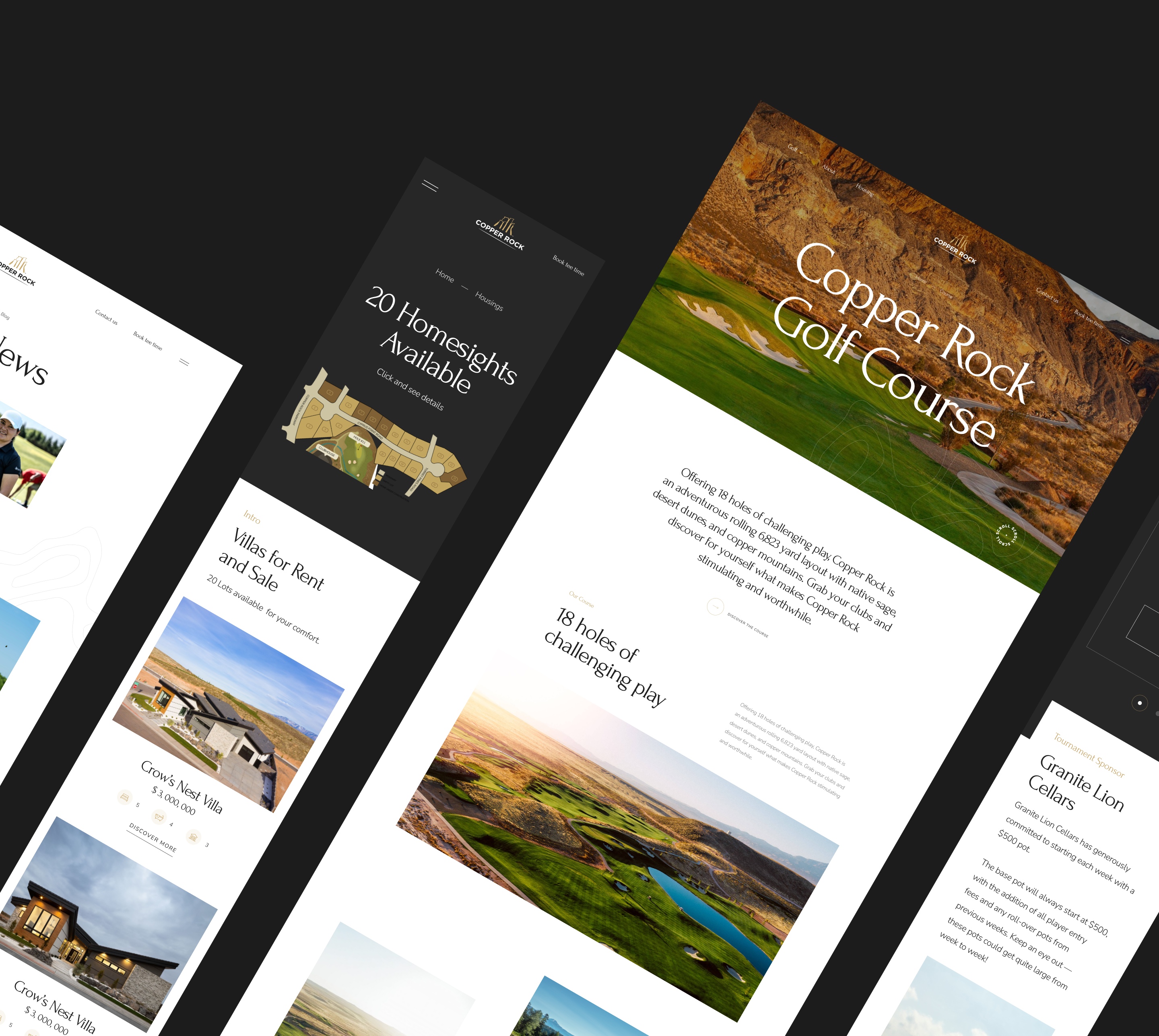 Copper Rock – golf community booking website - Website Development - Photo 5