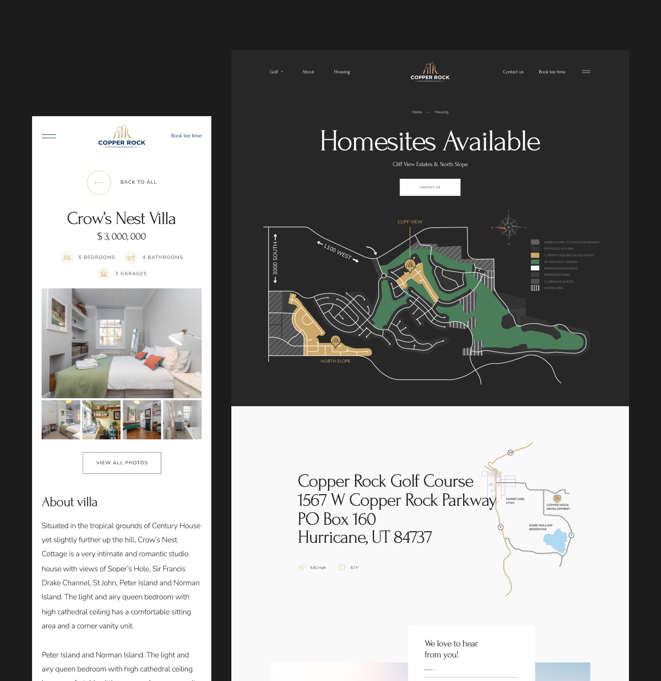 Copper Rock – golf community booking website - Website Development - Photo 9