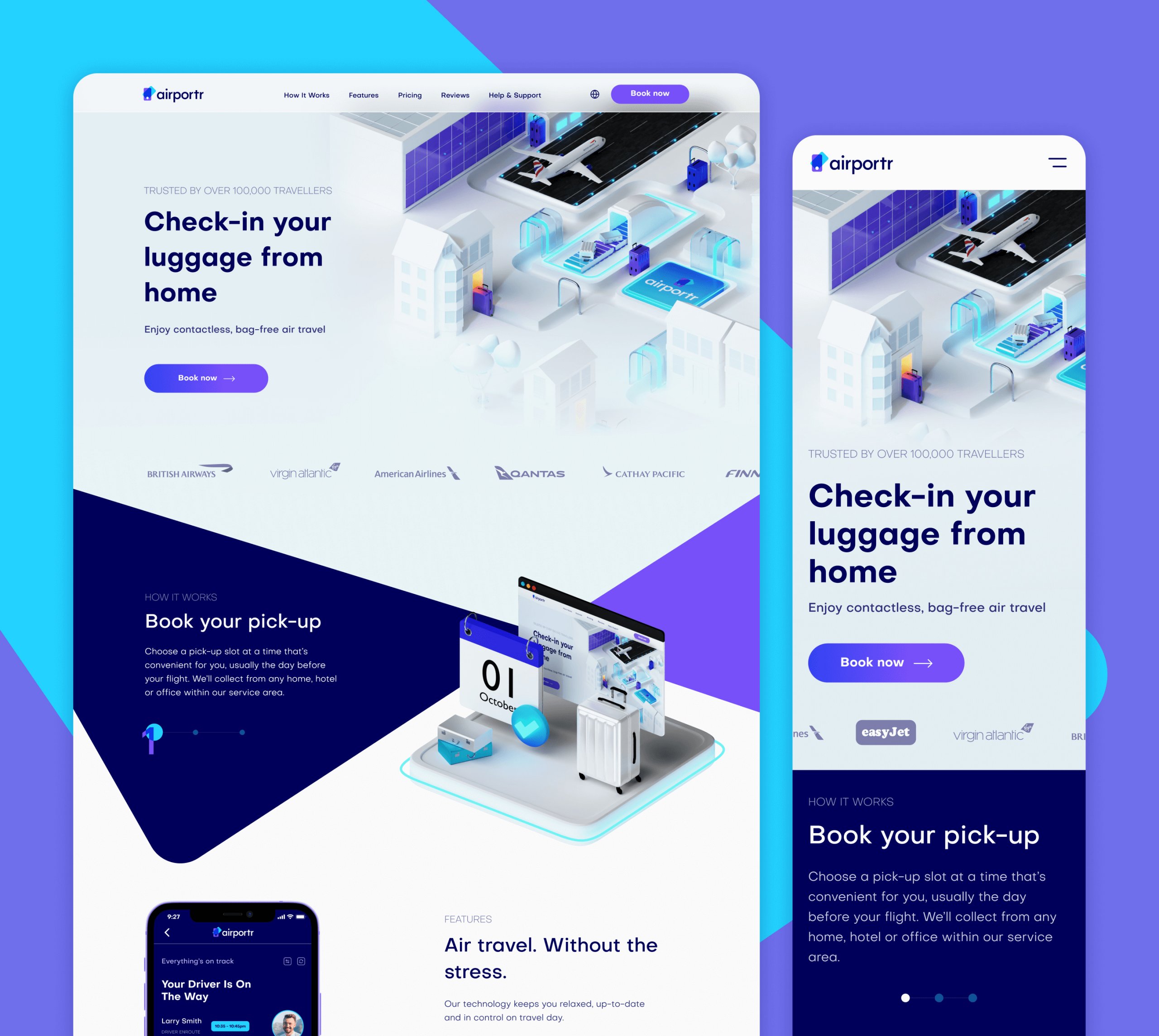 AirPortr – Luggage carrying service for traveling - Website Development - Photo 5
