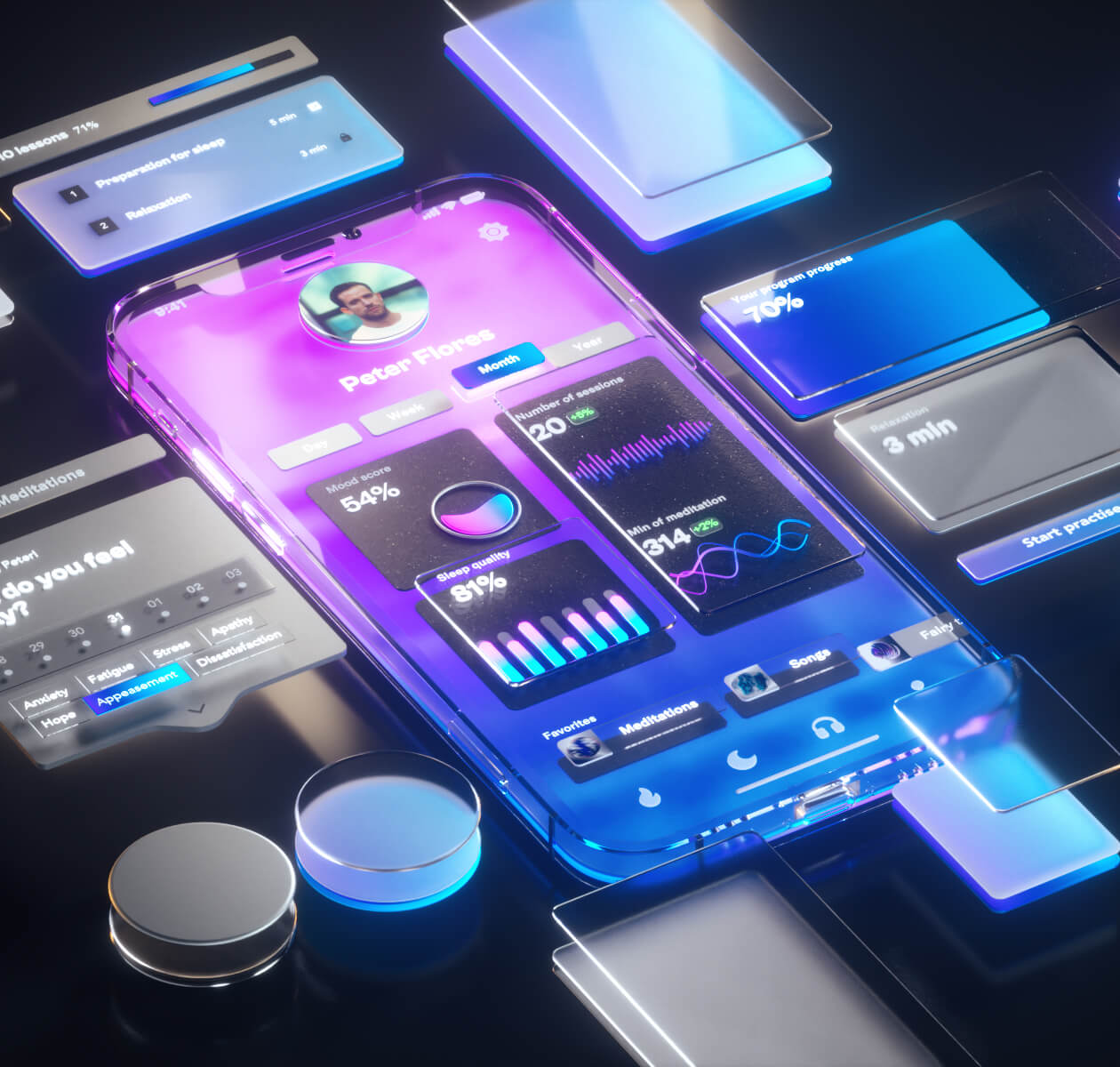 Meby – Meditation mobile app - Website Development - Photo 