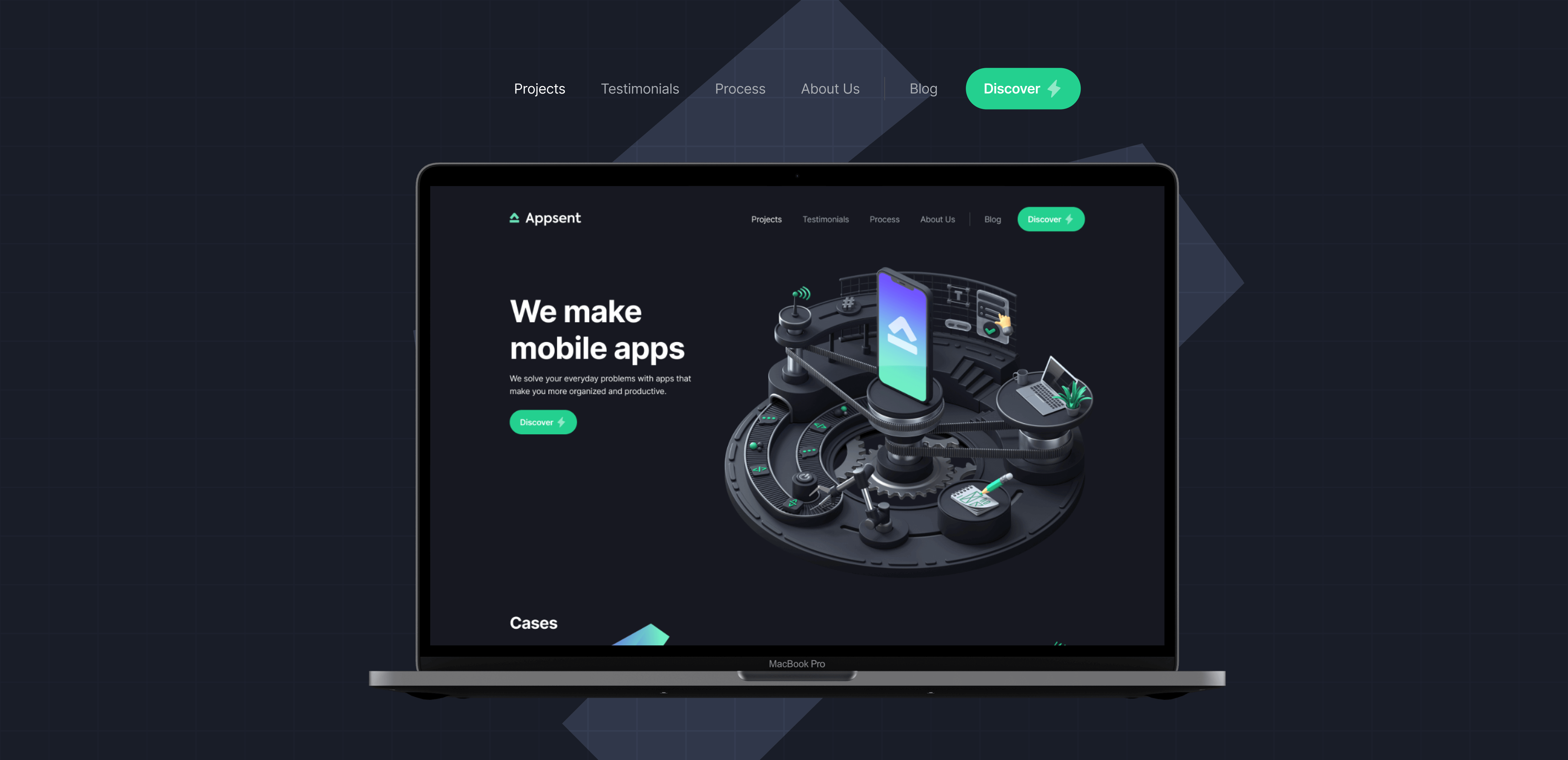 Appsent – Branding for the Application Developers company - Website Development - Photo 18